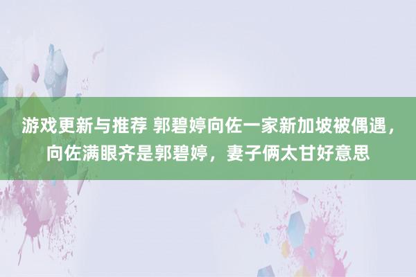 游戏更新与推荐 郭碧婷向佐一家新加坡被偶遇，向佐满眼齐是郭碧婷，妻子俩太甘好意思